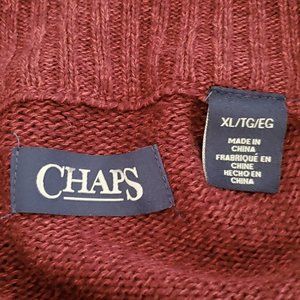 Chaps Burgundy Sweater